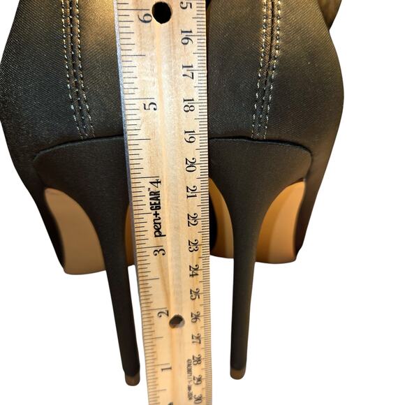 Women's 10 Green Thigh High Over Knee Boots 4 1/2 Inch Stiletto Heel Shoes - Picture 3 of 8